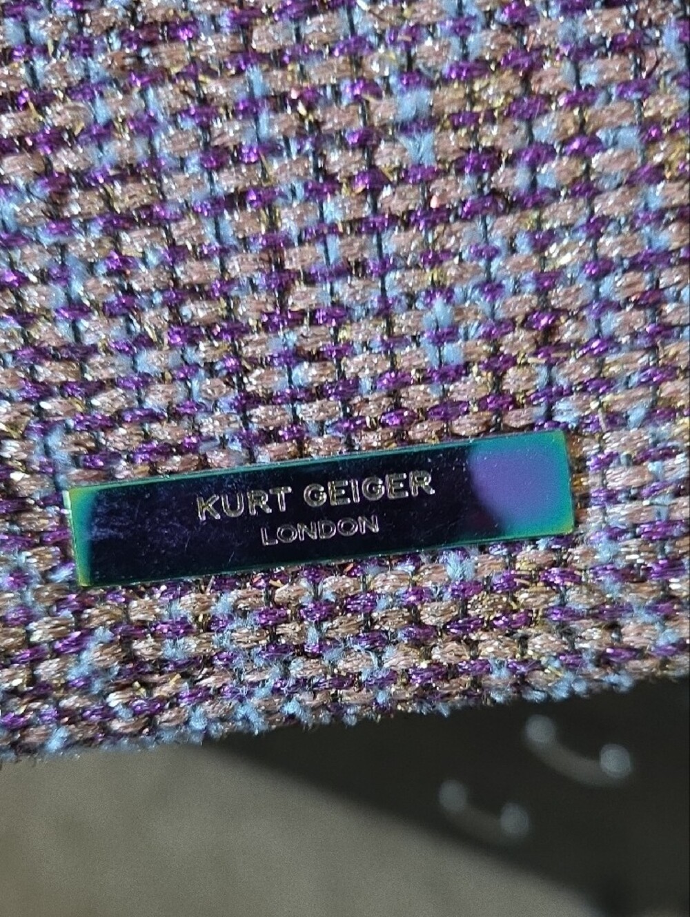 Kurt Geiger London Mini Kensington Tweed Crossbody Bag - Picture 11 of 14